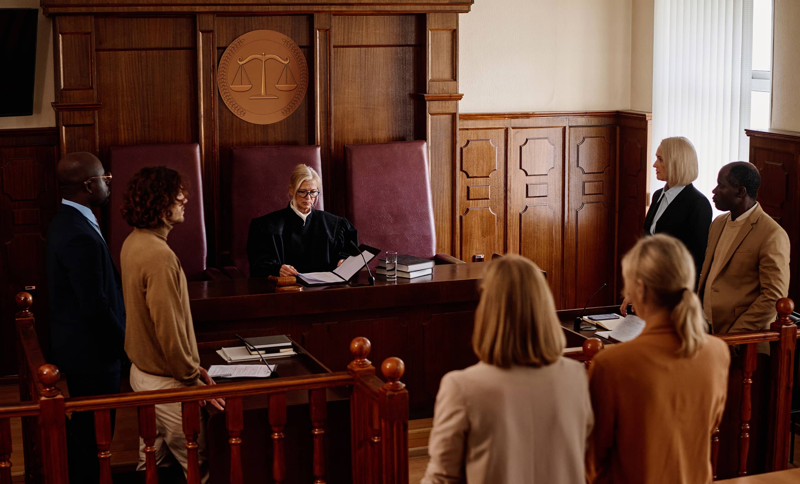 People in a court case